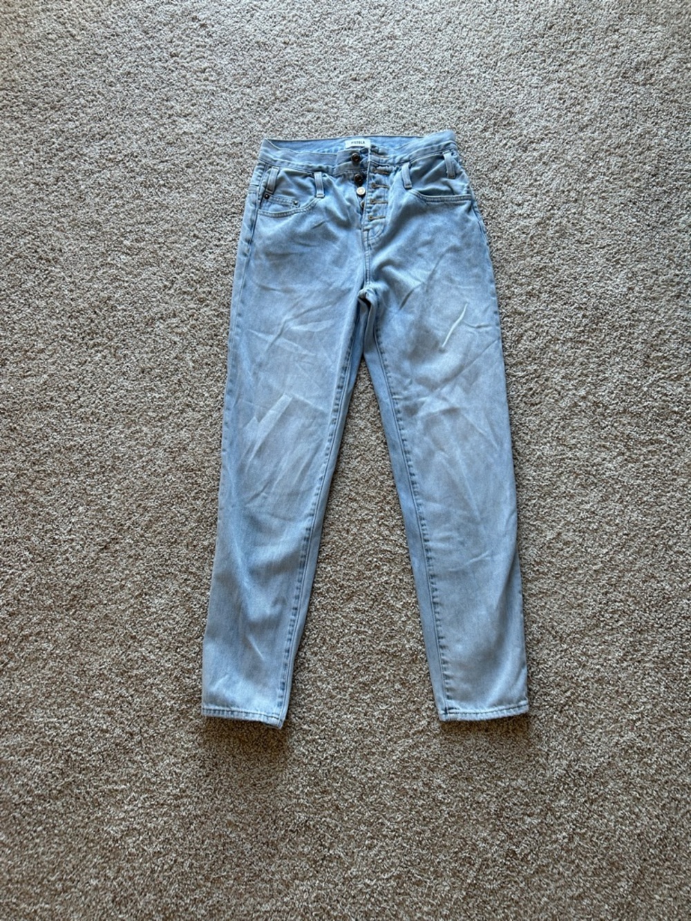 pistola Light Blue High-Rise Mom Jeans